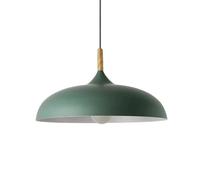 FYWRLQG Luminaire Suspendu Macaron Lustre en Métal Et Bois De Ferme Lampe Suspendue De Couleur Industrielle Danoise Lampe Suspension Semi-encastrée À Tête Unique pour Salle Manger Chambre Cuisine Bar