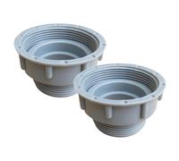 Fzaqwen 2 Pièces Adaptateur Réducteur Évier Raccord Droit Extension Universelle Montage Rapide PVC Étanche Compatible Rénovation Installation Cuisine, 56 mm à 46 mm