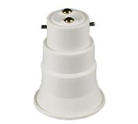 Fzaqwen Adaptateur de Conversion D'ampoule B22 vers E27, Culot à Baïonnette vers Culot à Vis, Douille, Matériau PBT Ignifugé.