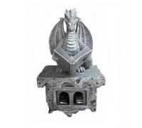 Fzaqwen Applique Murale Dragon Luminaire Mural Extérieur Solaire Statue Résine Lecture Allumage Crépuscule Aube Décoration Adaptée aux Cours Vérandas Sentiers Patios Façades Escaliers Extérieurs
