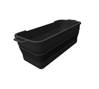 Fzaqwen Bac Collecteur Huiles Plaque Silicone Support Grille Attrape Antiadhésif Accessoire Résistant Haute Température Convient à Barbecue Dîner Fête, Noir