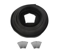 Fzaqwen Bordure Paysagère Clôture Jardin Pelouse Souple Barrière Multifonction Réduction du Désordre Matériau PE Convient à Fleurs Chemin de Jardin Grande Ter, Noir 10cmx5cm