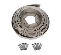 Fzaqwen Bordure Paysagère Clôture Jardin Pelouse Souple Barrière Multifonction Réduction du Désordre Matériau PE Convient à Fleurs Chemin de Jardin Grande Ter, Gris 5cmx5cm