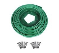 Fzaqwen Bordure Paysagère Clôture Jardin Pelouse Souple Barrière Multifonction Réduction du Désordre Matériau PE Convient à Fleurs Chemin de Jardin Grande Ter, Vert 5cmx5cm
