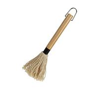 Fzaqwen Brosse à Sauce Grill Manche Bois Brosse Coton Ustensile Viande Mop Absorbant Fonction Nettoyante Adapté Poêle Barbecue Pâtisserie Maison, Petit