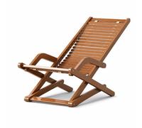 Fzaqwen Chaise Berçante Pliable en Bambou Chaise Longue Fauteuil Relax Rocking avec Dossier Soutenant et Assise à Lattes Pliable pour Transport et Rangement