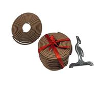 Fzaqwen Encens Spirale 1 Boîte Spirales Apaisantes Naturel Jasmin Osmanthus Rose Combustion Prolongée pour Relaxation Intérieur Bureau, Bois de Santal