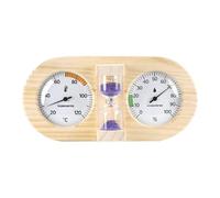Fzaqwen Hygromètre pour Sauna, Sablier 3 en 1, Thermomètre et Hygromètre, Hygrothermographe pour Salle de Sport, Chambre Intérieure, Salle de Bain, Violet