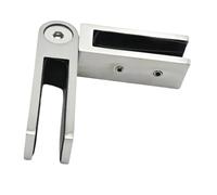 Fzaqwen Pince Verre à Verre Ajustable avec Support En Acier Inoxydable Fixation D'Angle 90-180 Degrés pour Rambarde Panneau Vitré Usage Intérieur Ex, Finition Brossée