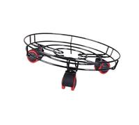 Fzaqwen Plateau à Plantes Roulant Chariot Pot Rond Fer Résistant Grande Capacité Multiples Plantes Base Mobile Adaptée à La Décoration Maison Véranda Serre Ur, Noir