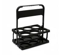 Fzaqwen Porte-Bouteilles Pliable Plateau à Boissons Porte-Bouteilles Support de Canettes Structure Solide Matériau PP pour Rangement Compact Poignée, Noir, Noir