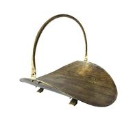 Fzaqwen Porte-bûches Cheminée Panier à Bois Métal Support à Bûches Stockage Fer Forgé avec Design Vintage Courbé Parfait pour Salon Entrée Bureau