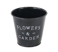 Fzaqwen Pot de Fleurs Style Boîte de Conserve, Récipient Rond, 13 X 12 X 89 Cm, Multifonctionnel, pour Cuisine, Salon, Décoration, Noir sans poignées
