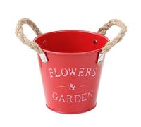 Fzaqwen Pot de Fleurs Style Boîte de Conserve, Récipient Rond, 13 X 12 X 89 Cm, Multifonctionnel, pour Cuisine, Salon, Décoration, Rouge