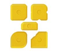 Fzaqwen Raclette Vitres Ensemble Outil Calfeutrage Lisseur PVC Multifonction Spatule Grattoir Applicateur Utilisable pour Papier Peint Carrelage, Jaune