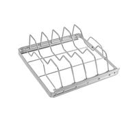 Fzaqwen Ribs Rack Support Barbecue Ustensile Fumoir Cuisson Support Grillade en Acier Inoxydable Solide Rangement Compact Convenant Réceptions Maison Camping