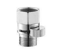 Fzaqwen Robinet D'Arrêt Angle pour Régulateur de Débit Vanne de Coupure à Main Adaptateur Soupape Bassin Lavabo en Cuivre Solide Adapté à Salle de Bains, Interne Externe