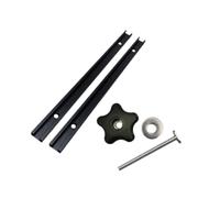 Fzaqwen Track Jig Kit Rainure Mètre Aluminium Ensemble Montage Menuiserie Outil Universel pour Panneaux Système Routers Perceuse Compatible Convenant, Noir