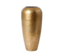 Fzaqwen Vase Texturé Luxueux Vase En Aluminium | Design Conique Claique, Élégant, Décoration, Étagère, Or