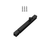 Fzaqwen Verrou Coulissant Poignée Verrouillage Serrure Loquet Aluminium Alliage Antirouille Pratique Facile à Installer Lisse Convient Porte Intérieure Extéri, 120mm Noir