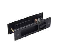Fzaqwen Verrou de Porte Coulissante avec Serrure de Cabinet Loquet à Encastrer Alliage Zinc Protection Contre L'Usure Surface Lisse Résistante à, Noir