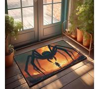 FZFN A Man Confronts A Giant Spider In A Fiery Landscape. Vintage Decor Plain Door - Tapis de douche rembourré pour la maison (40 x 60 cm)