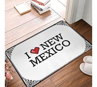 FZFN Décorations de campagne pour la maison, tapis de couloir absorbant, lavable | I Love New Mexico uni extérieur antidérapant pour idées d'intérieur (50 x 80 cm)