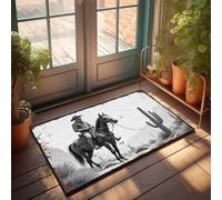 FZFN Home Necessities Tapis de bain imperméable - Roping In The Wild West : un conte de cow-boy porte unie antidérapante pour intérieur et extérieur pour Noël (40 x 60 cm)