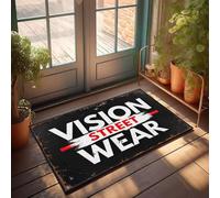 FZFN Paillasson antidérapant avec logo Vision Street Wear pour Noël (65 x 90 cm)