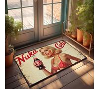FZFN Paillasson d'hiver vintage Nuka Cola Pin-Up Girl Publicité Paillasson Maison Bar Décor Tapis pour la cuisine (40 x 60 cm)