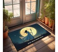 FZFN Stay Wild Moon Tapis de cuisine pour homme résistant aux taches | Amusant extérieur imperméable facile à nettoyer pour homme très fréquenté (65 x 90 cm)