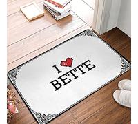 FZFN Tapis de bain antidérapant avec inscription « I Love Bette » - Taupe - 65 x 90 cm