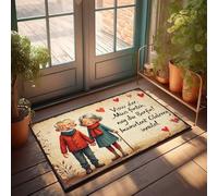 FZFN Tapis de bain antidérapant pour porte d'entrée d'automne | Histoire d'amour : voyage réconfortant d'un couple de personnes âgées pour salle de bain petit billard (50 x 80 cm)