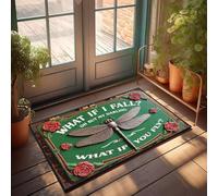 FZFN Tapis de bain antidérapant « What If I Fall? Oh But My Darling, What If You Fly? » pour porte extérieure amusante (50 x 80 cm)
