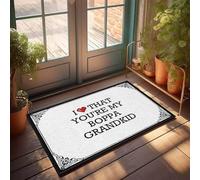FZFN Tapis de bain en caoutchouc et mousse à mémoire de forme pour porte | I Love That You're My Boppa Grandkid Amusant Porte d'extérieur antidérapant et absorbant pour un usage quotidien sec (50 x 80