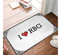 FZFN Tapis de bain imperméable et absorbant pour patio | I Love Rbg personnalisé camping antidérapant et absorbant pour gamer usage quotidien (40 x 60 cm)