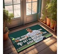 FZFN Tapis de couloir lavable à poils longs avec inscription « Ageing Is Not A Matter Of Years, But Rather The Way We Think | Décoration de bureau et d'intérieur absorbant et antidérapant pour