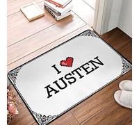 FZFN Tapis de couloir lavable Boho Area I Love Austen | Tapis décoratif antidérapant et imperméable, idéal pour boire une chambre d'enfant (65 x 90 cm)