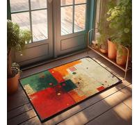 FZFN Tapis de couloir lavable pour animaux de compagnie. Composition abstraite : une étude de couleur et de forme | Tapis de sol anti-fatigue pour porte d'entrée à ressort, parfait pour la maison, le