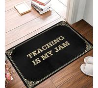 FZFN Tapis de couloir tressé Teaching Is My Jam - Décoration de chambre - Lavable en machine - Parfait pour la maison, le bureau, la crèche (40 x 60 cm)