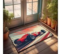 FZFN Tapis de course rétro : Speedster vintage en action, tapis de protection pour la maison pour animaux domestiques tapis de cuisine rembourré (65 x 90 cm)