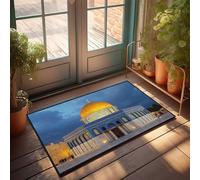 FZFN Tapis de cuisine à poils ras - Dôme doré du rocher : une Marvel nocturne - pelucheux pour chambre à coucher, extérieur, terrasse, décoration - tapis de pêche (40 x 60 cm)