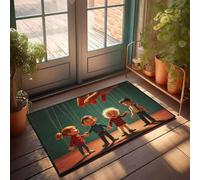 FZFN Tapis de cuisine pour quatre enfants contrôlés par des cordes, décoration pour chambre à coucher, porte de chambre à coucher, tapis de sol anti-fatigue (50 x 80 cm)