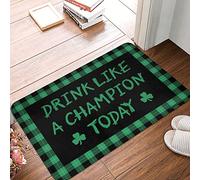FZFN Tapis de douche antidérapant pour salle de bain - Drink Like A Champion Today - Amusant pour extérieur, intérieur et extérieur à carreaux (40 x 60 cm)