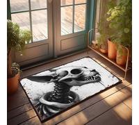 FZFN Tapis de salle de bain antidérapant avec longue langue et crinière à picots - Tapis chenille en peluche pour chambre à coucher, convient pour une longue décoration d'intérieur (65 x 90 cm)