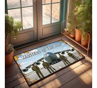 FZFN Tapis de salle de bain Masters Of The Air : excellence aérienne dévoilée, grand tapis de sol antidérapant pour porche extérieur (50 x 80 cm)