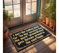 FZFN Tapis de sol motif zone géométrique I Don't Like Making Plans For 'the Day' | Home Sweet Home Tapis de bain en mousse (40 x 60 cm)