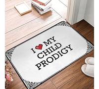 FZFN Tapis décoratif de bureau amusant à profil bas | I Love My Child Prodigy Shaggy Porte d'intérieur absorbante (40 x 60 cm)