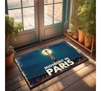 FZFN Tapis décoratif de salle de bain pour invités facile à nettoyer - Midnight in Paris : une tour Eiffel au clair de lune - Bain absorbant pour fléchettes (65 x 90 cm)