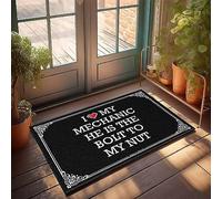 FZFN Teen Stuff Tapis géométrique en microfibre lavable et durable avec inscription « I Love My Mechanic He Is The Bolt To My Nut » (40 x 60 cm)
